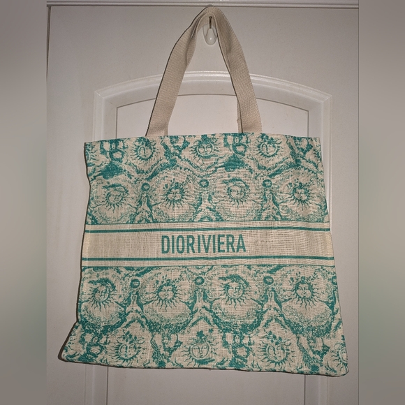 NEW CHRISTIAN DIOR CANVAS DIORIVIERA TOILE DE JOUY 2024 TOTE WITH CHARM - Picture 7 of 8